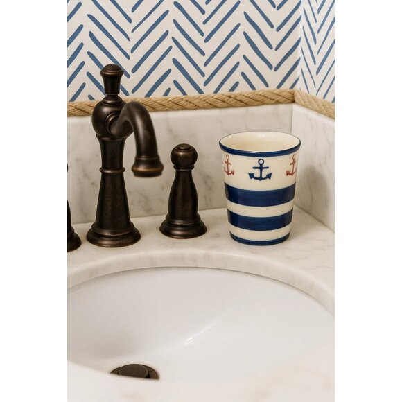 Sail Boats Exclusive To Laura Ashley Hand Decorated Cup in England Bathroom - Picture 1 of 4